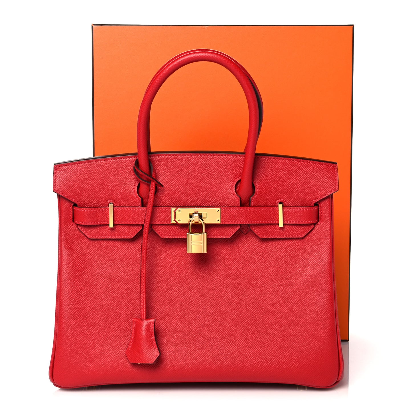 Epsom Birkin 30 Rouge Casaque
