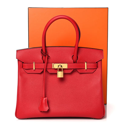 Hermes Epsom Birkin 30 Rouge Casaque 10 of 10