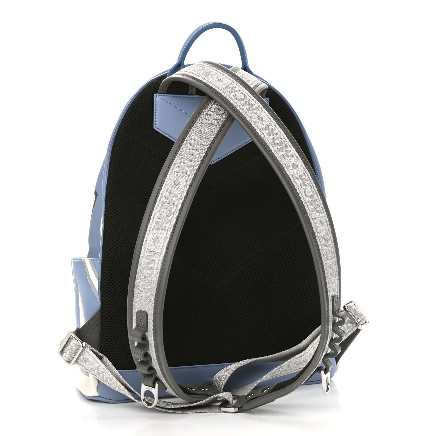 MCM Calfskin Contrast Logo Stark Backpack Stone Wash 2 of 10