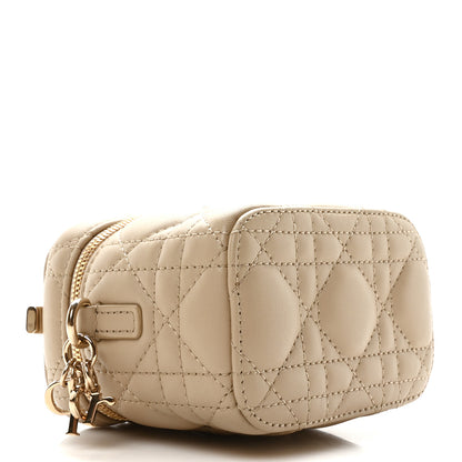 Christian Dior Lambskin Cannage Micro Lady Dior Vanity Case Beige 4 of 9