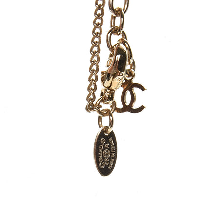 Chanel Resin Crystal CC Necklace Purple Pink 5 of 5