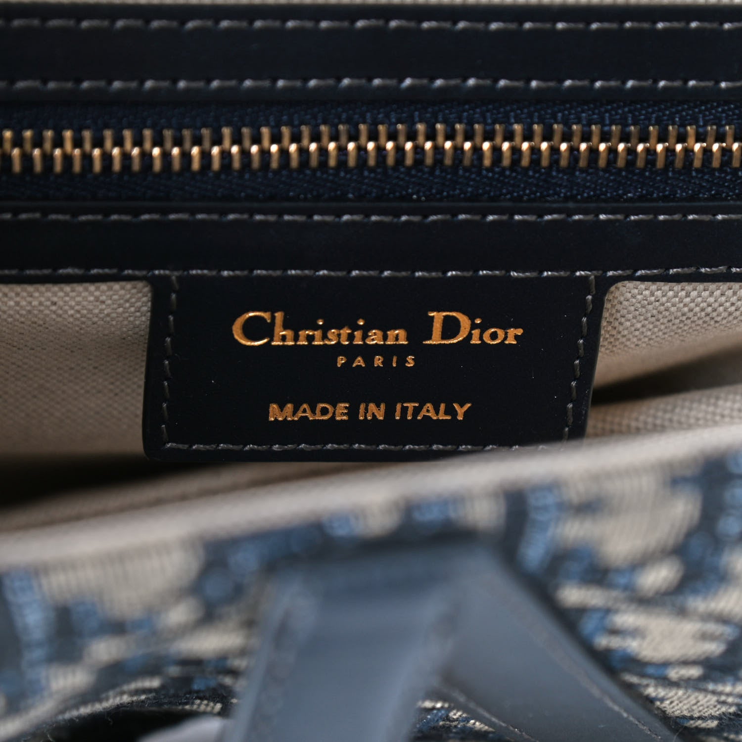 Christian Dior Oblique Saddle Bag Blue 8 of 9