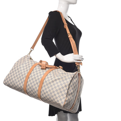 Louis Vuitton Damier Azur Keepall Bandouliere 55 2 of 14