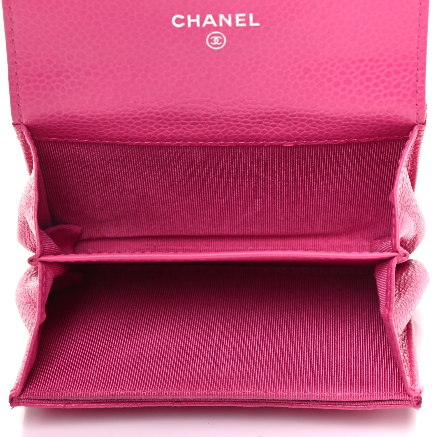 Chanel Caviar Quilted Flap Card Holder Wallet Pink 5 of 8