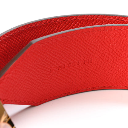 Hermes Epsom 40mm Mousqetons Tressage Shoulder Strap Rouge Coeur Bleu du Nord Rouge H 3 of 4
