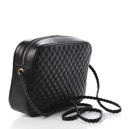 Gucci Calfskin Web Trapuntata Small GG Shoulder Bag Black 3 of 9