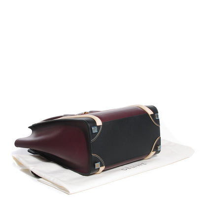 Celine Smooth Calfskin Micro Tri-Color Luggage Burgundy 4 of 8