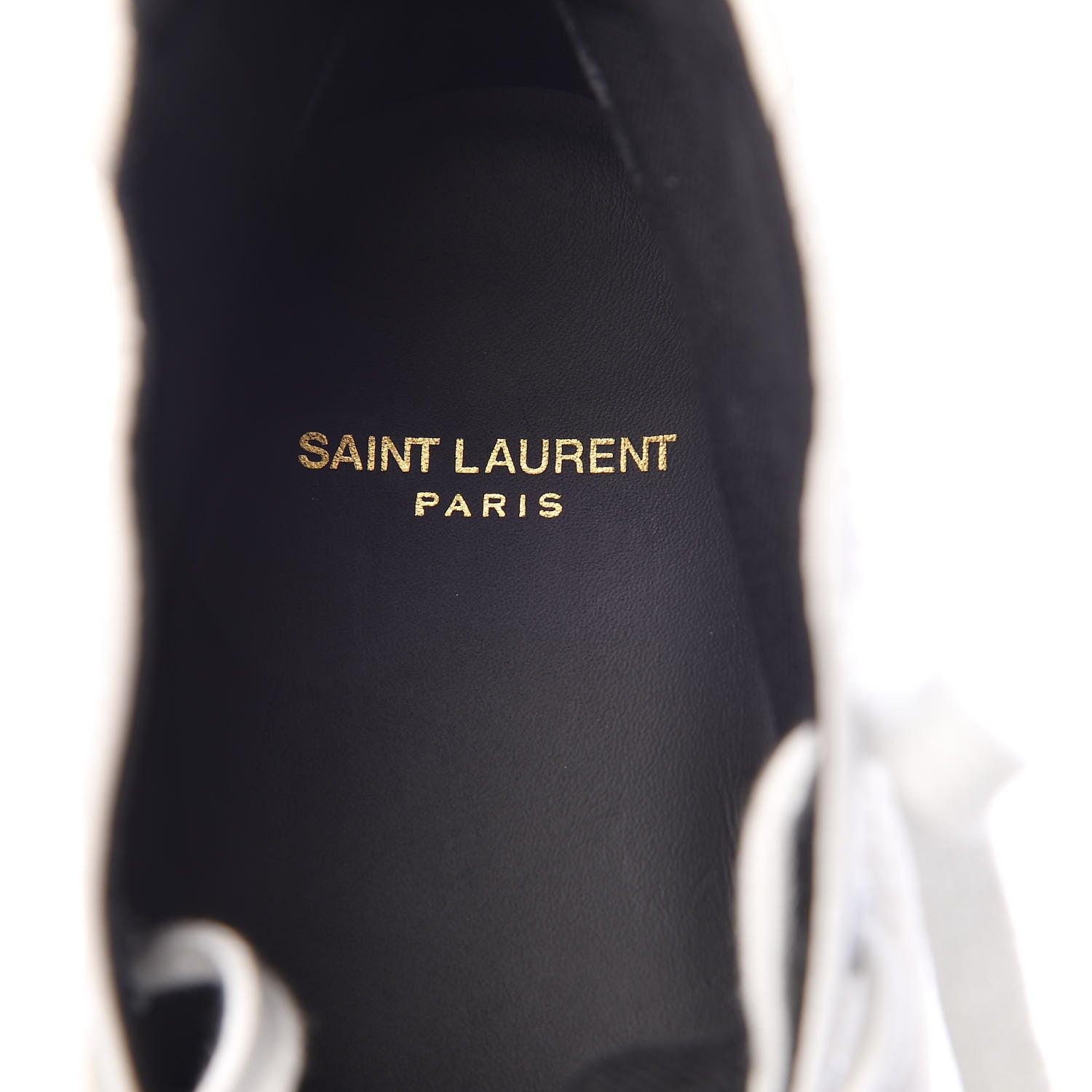 Saint Laurent Distressed Calfskin Bedford Logo-Appliqued Hightop Sneakers 38 White 7 of 12