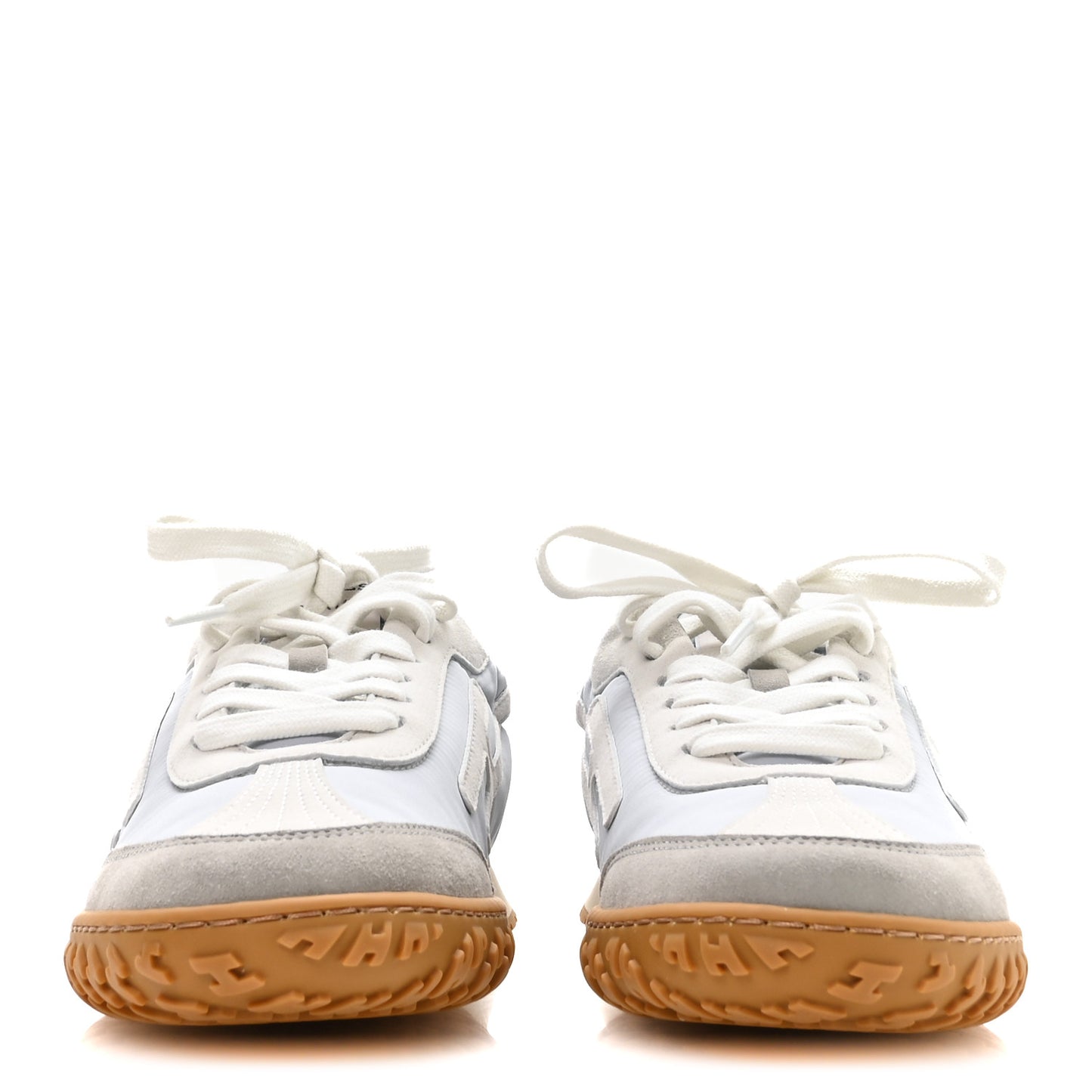 Suede Goatskin Jet Sneakers 36 Gris Arctique Blanc