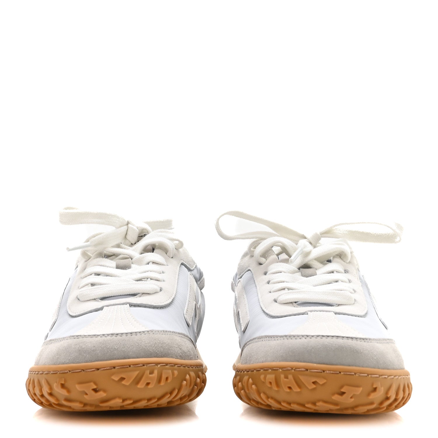 Hermes Suede Goatskin Jet Sneakers 36 Gris Arctique Blanc 3 of 9
