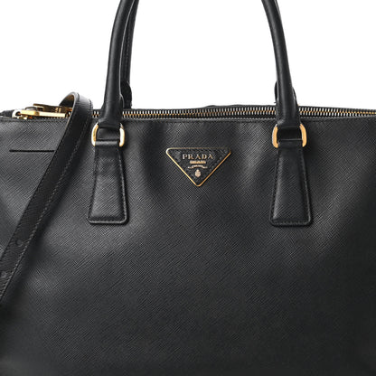 Prada Saffiano Medium Galleria Double Zip Tote Black 10 of 15