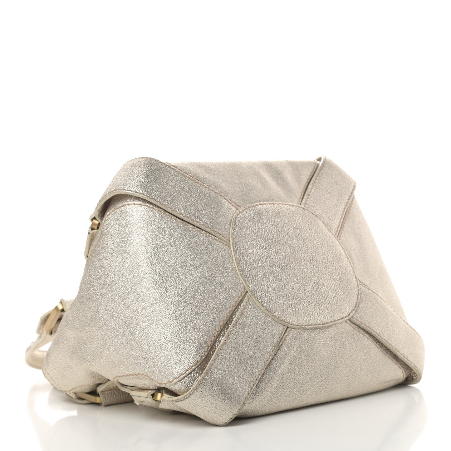 Metallic Calfskin Mahala Tote Gold
