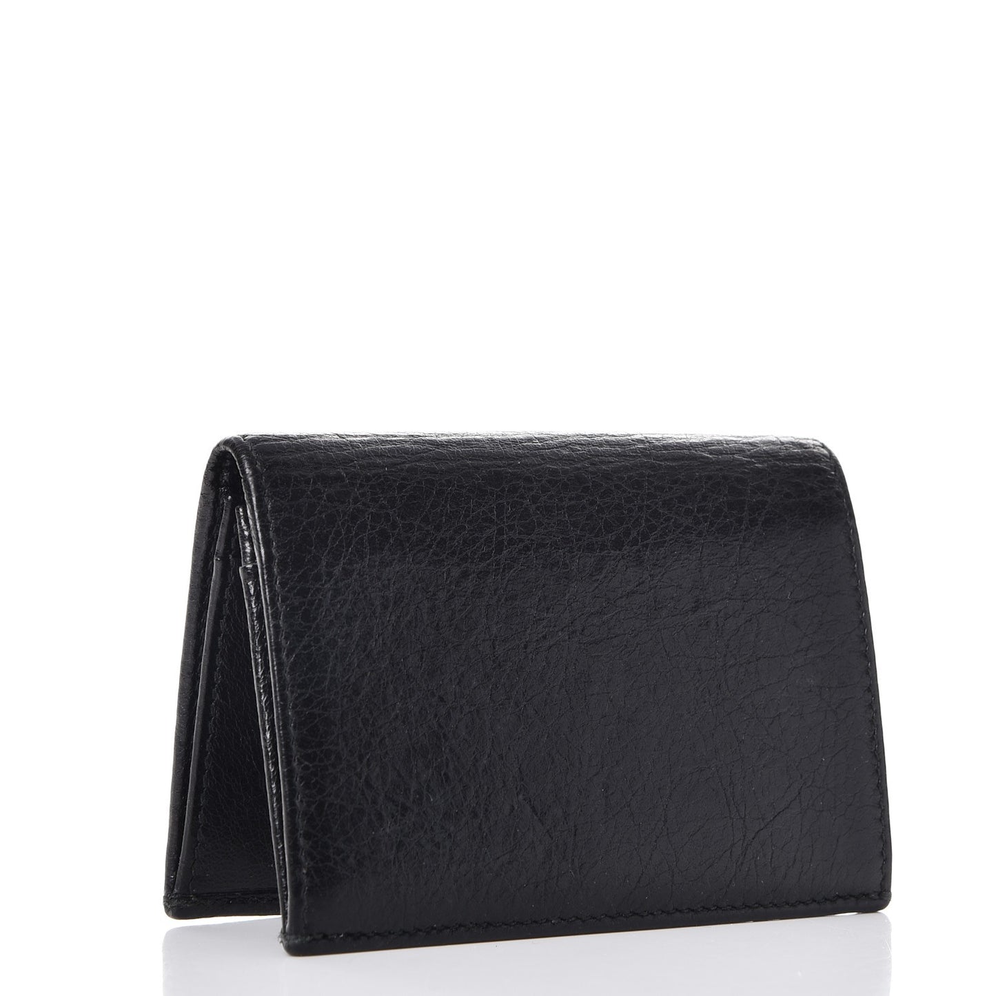 Agneau Giant 12 Gold Hardware Card Case Black