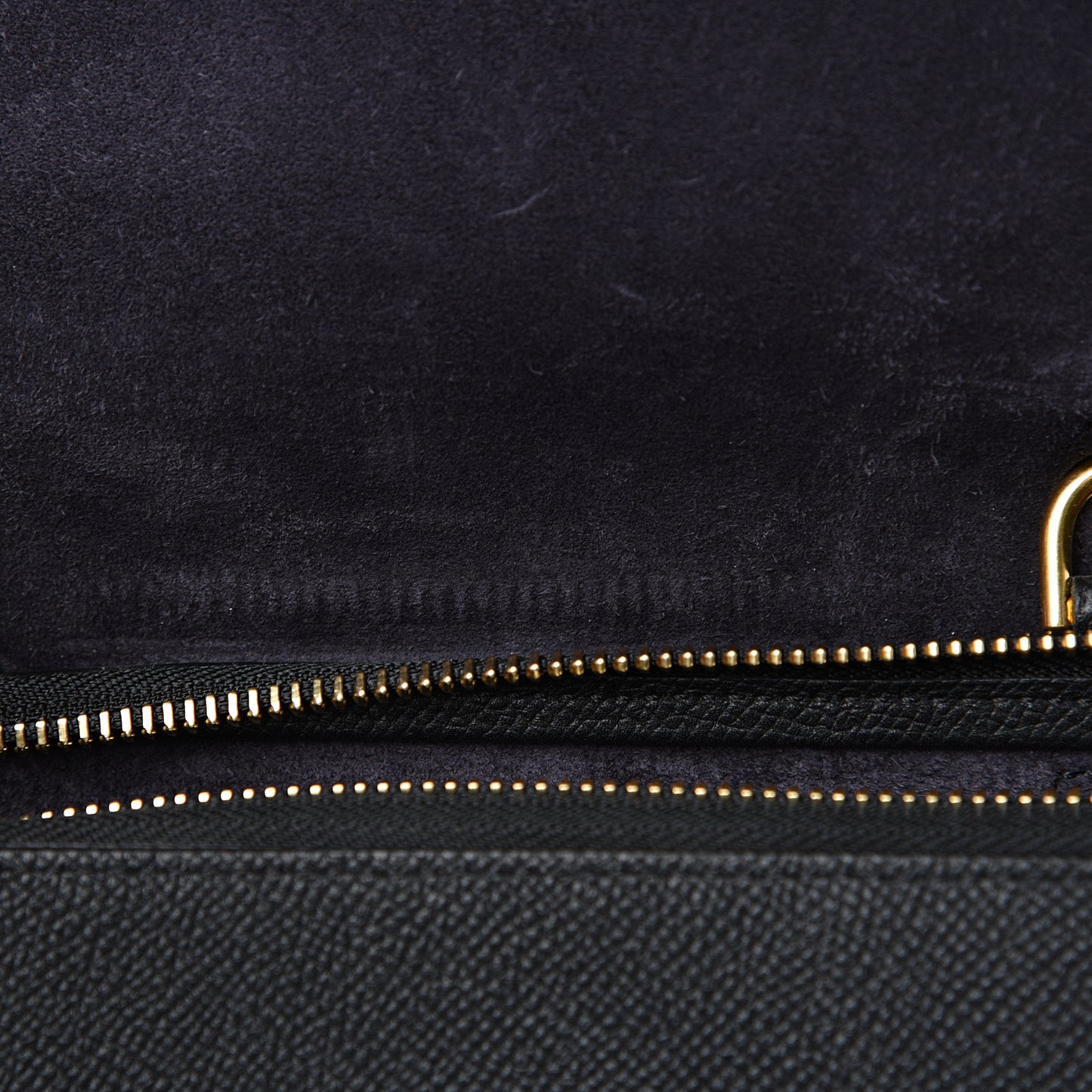 Grained Calfskin Micro Belt Bag Black