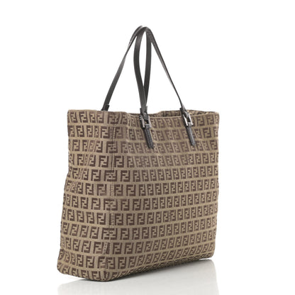 Fendi Zucchino Shopping Tote Tobacco Brown 3 of 14