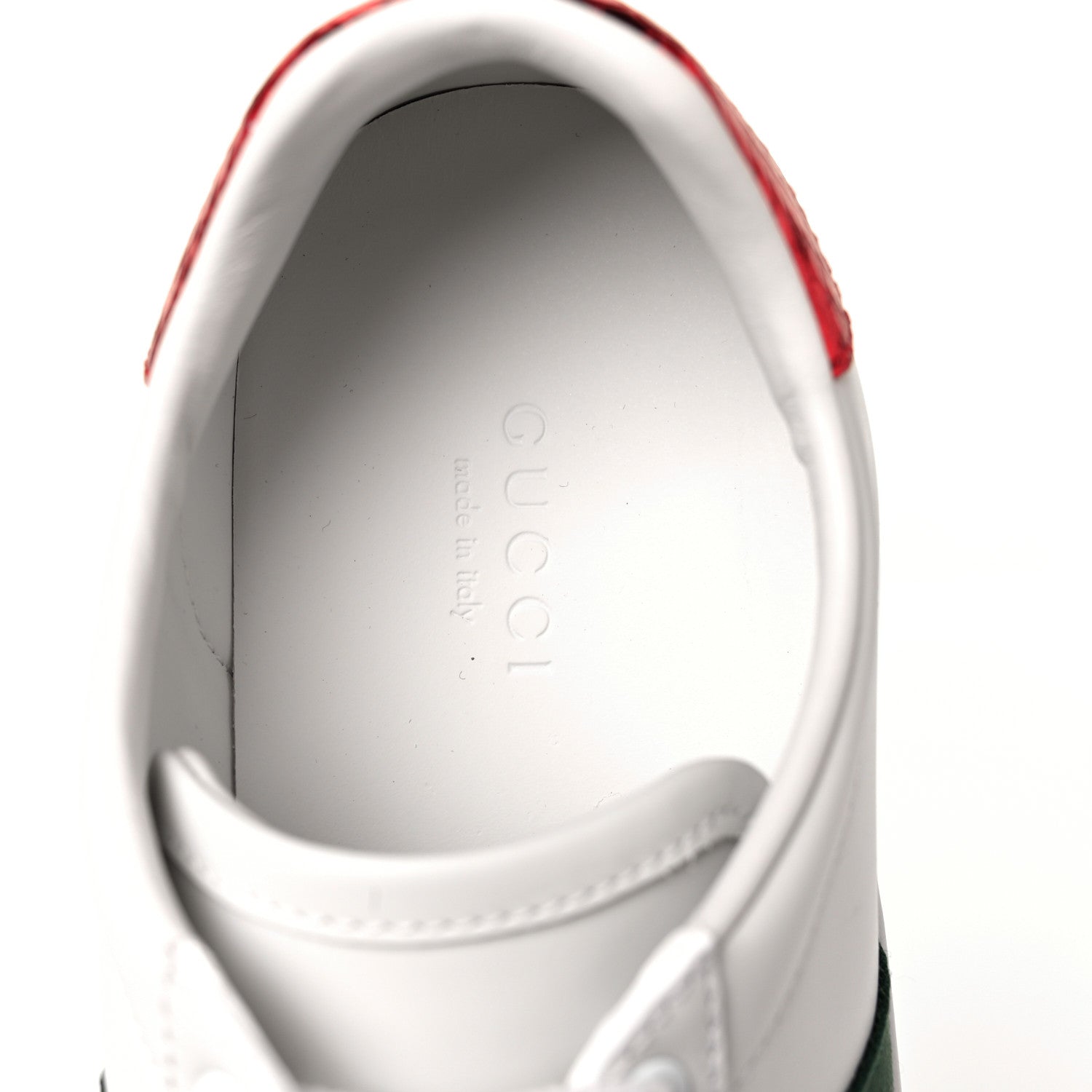 Gucci Calfskin Ayers Bee Embroidered Womens Ace Sneakers 36 White Green 9 of 10