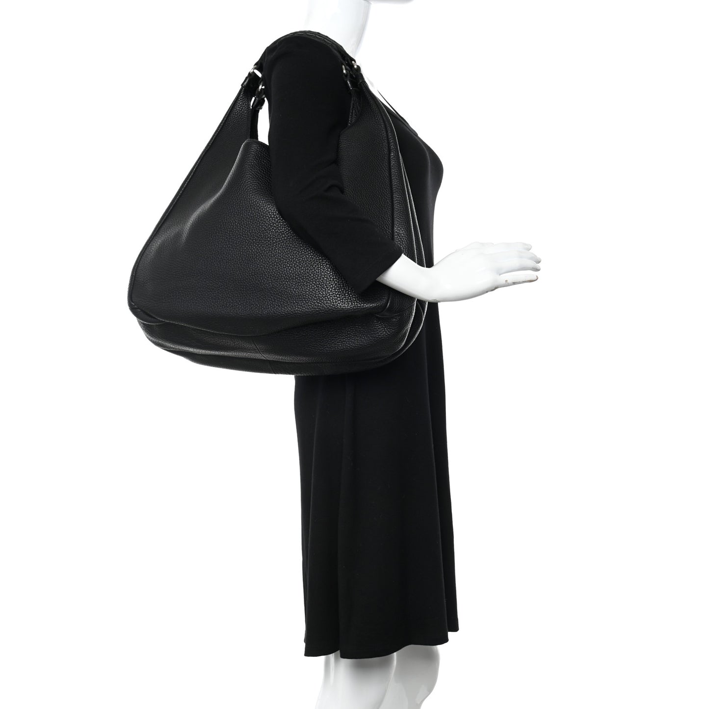 Grained Calfskin Large Campana Black