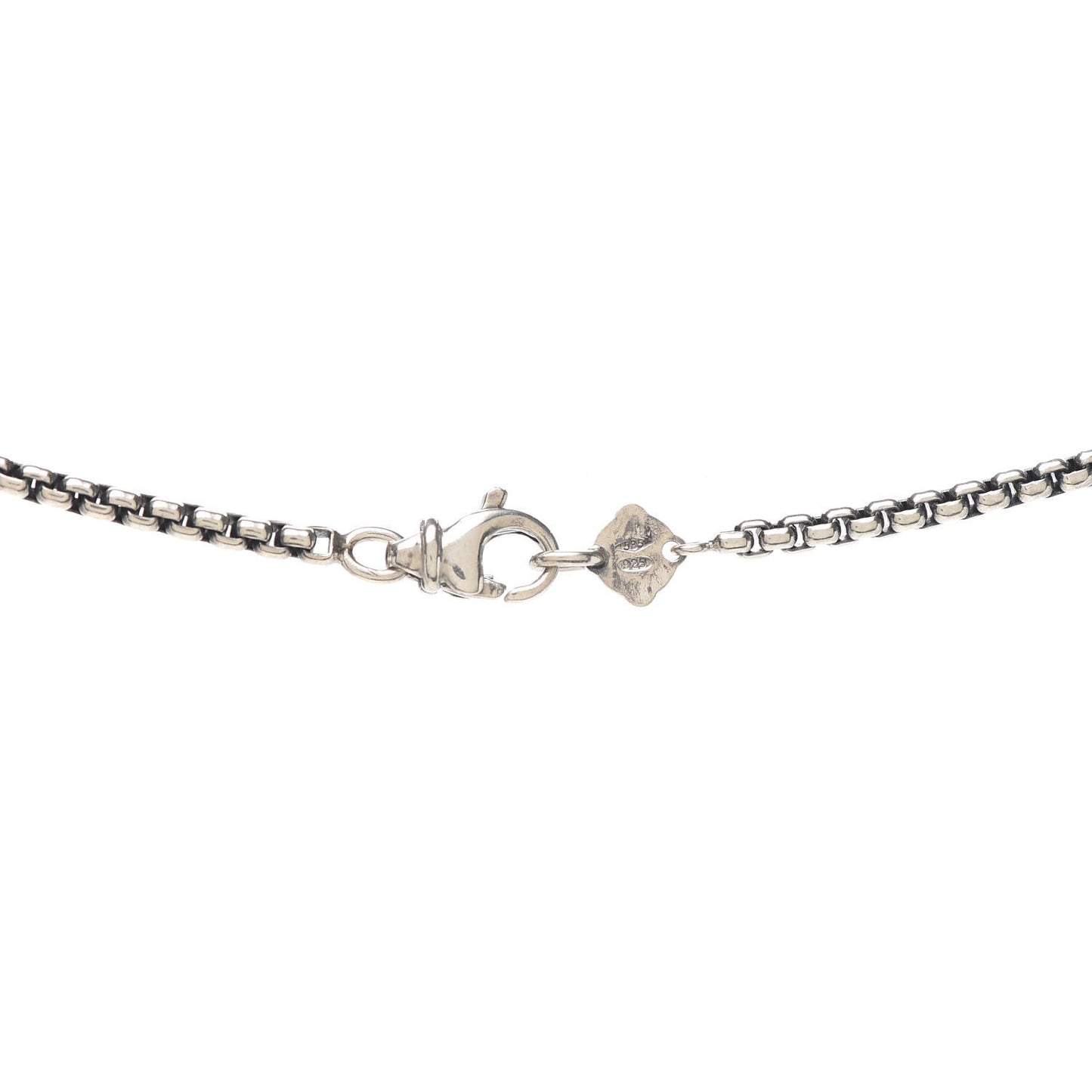 Sterling Silver 14K Yellow Gold Pearl Logo Station Necklace 30"