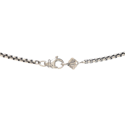 David Yurman Sterling Silver 14K Yellow Gold Pearl Logo Station Necklace 30" 4 of 4