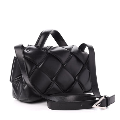 Bottega Veneta Nappa Intreccio Padded Top Handle Shoulder Bag Black 3 of 11