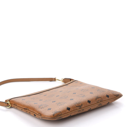 MCM Visetos Liz Shopper Tote Pouch Cognac 4 of 13