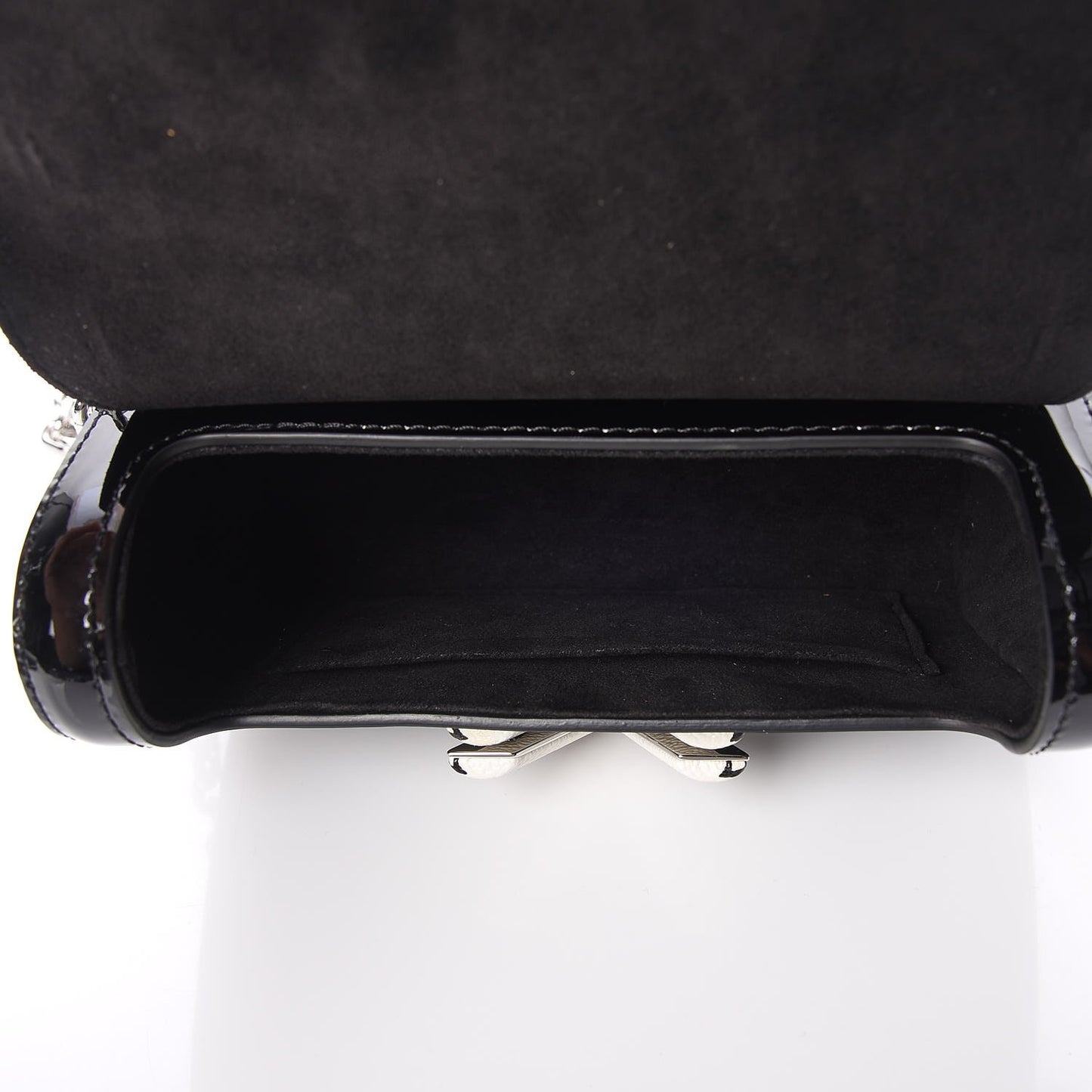 Patent Monogram Twist Shoulder Bag PM Black