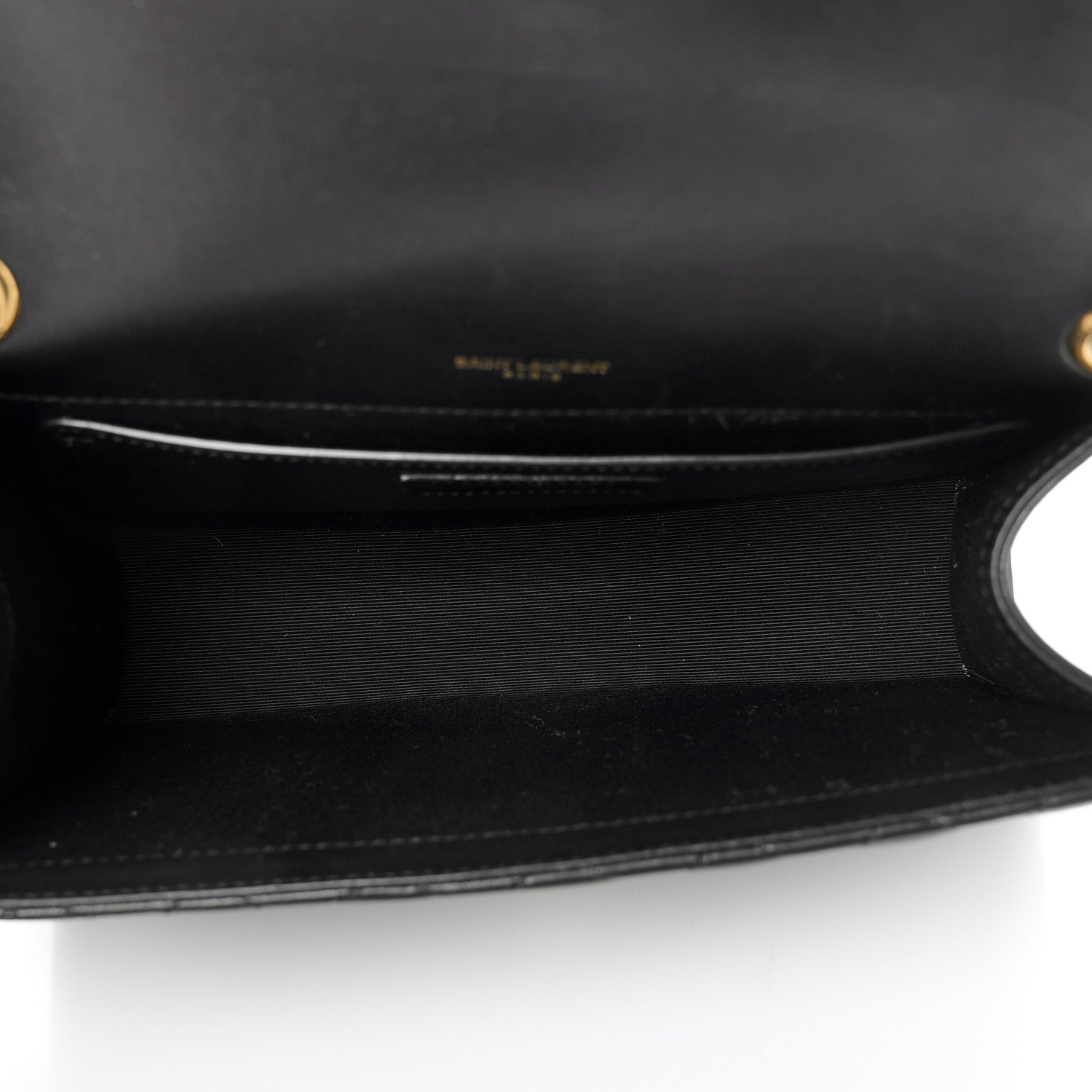 Saint Laurent Lambskin Mixed Matelasse Triquilt Medium Monogram Satchel Black 5 of 11