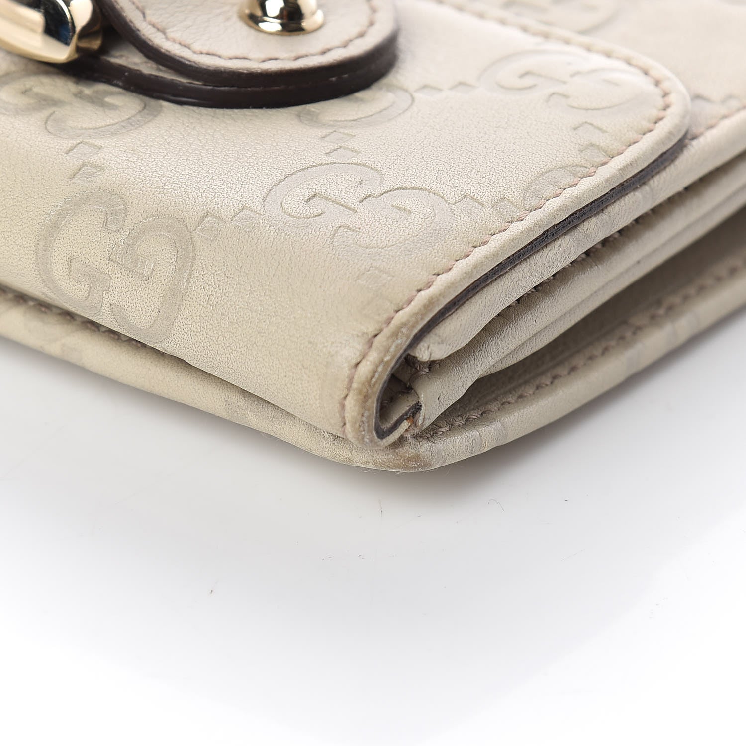 Gucci Guccissima Horsebit Continental Wallet Ivory 12 of 12