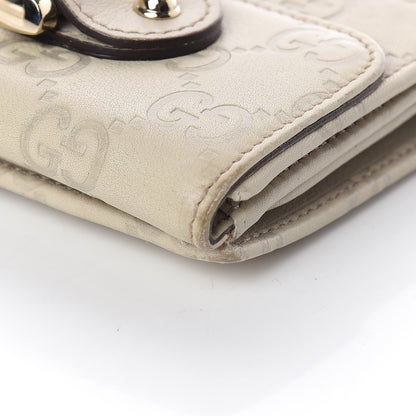 Gucci Guccissima Horsebit Continental Wallet Ivory 12 of 12