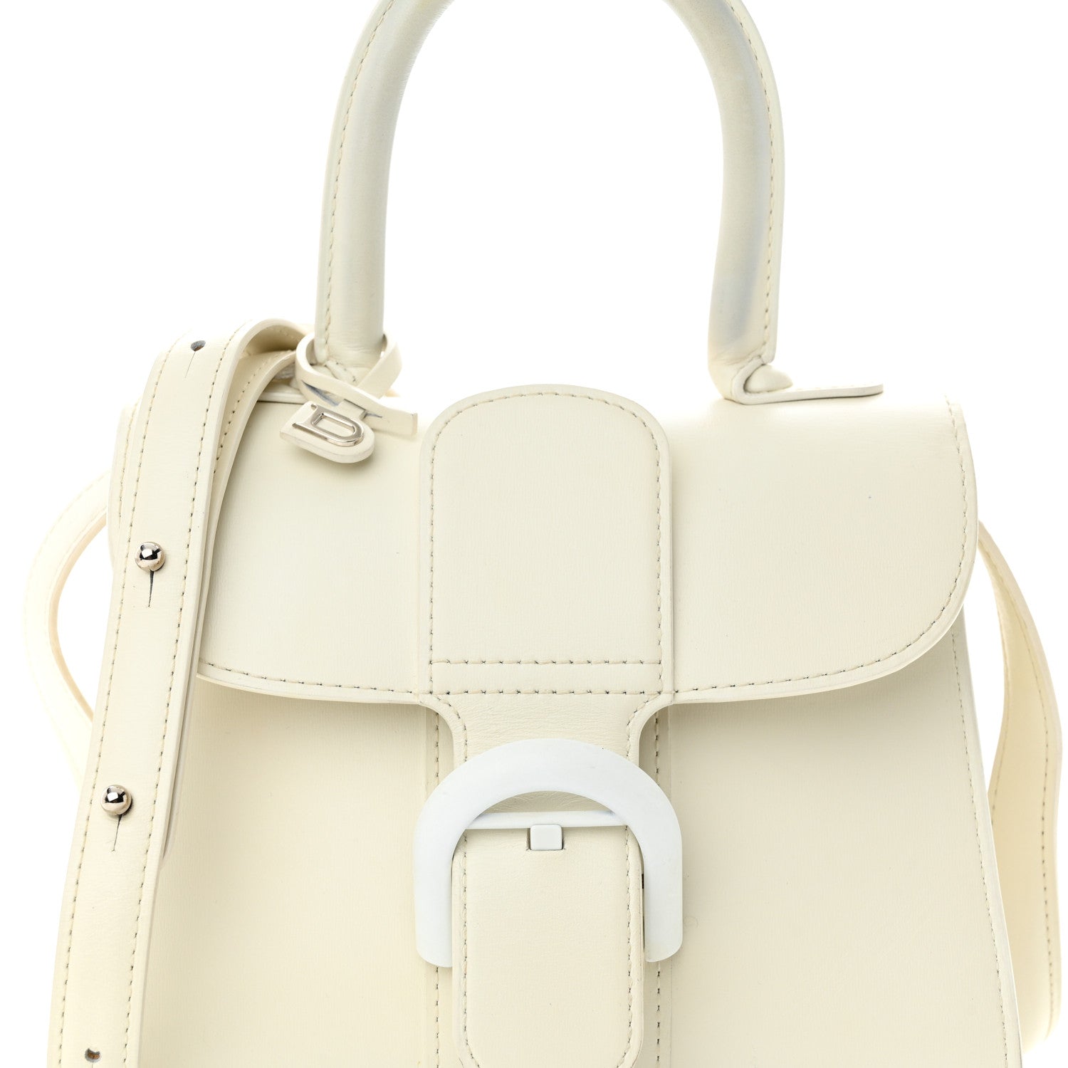 Delvaux Box Calfskin Mini Brillant Satchel Ivory 7 of 16