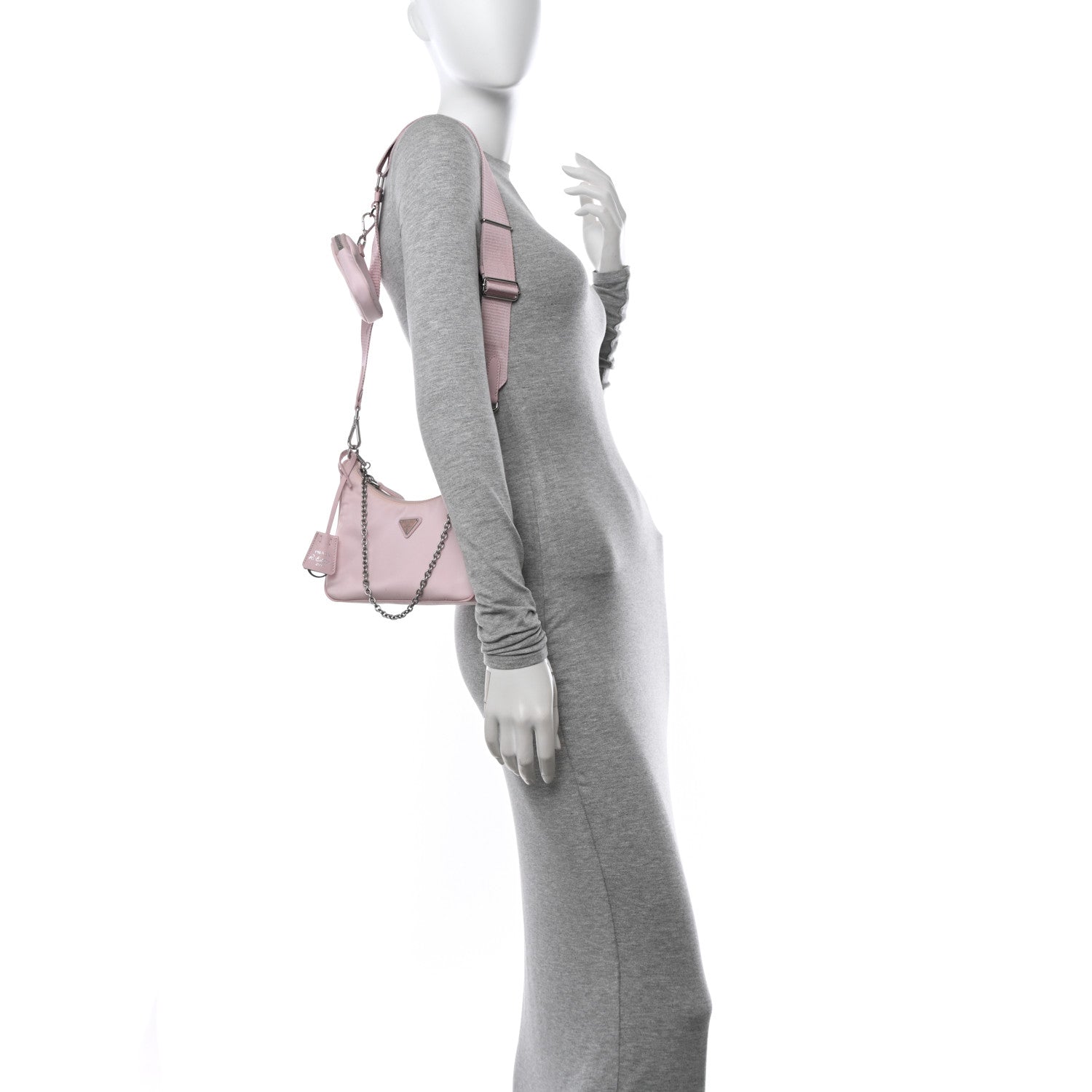 Prada Nylon Re-Edition 2005 Shoulder Bag Alabastro 2 of 10