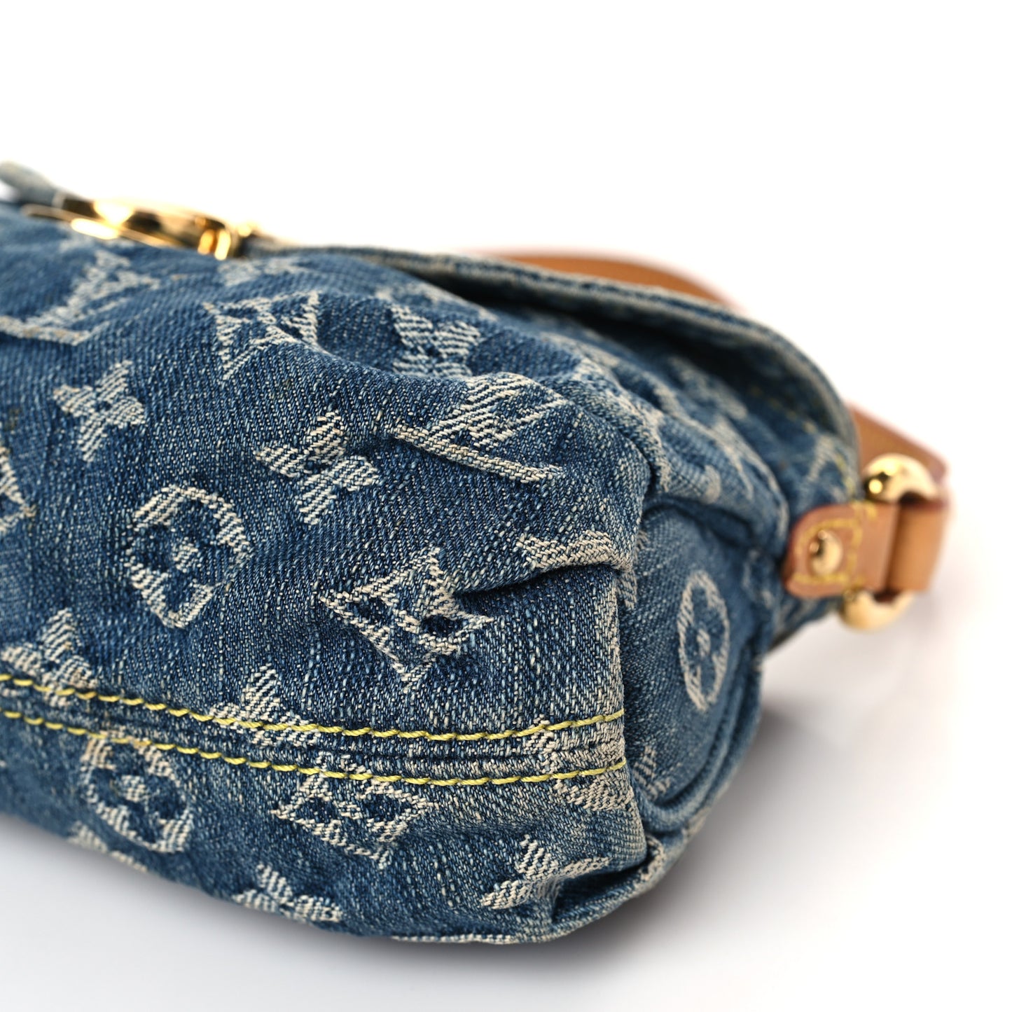 Monogram Denim Mini Pleaty Blue