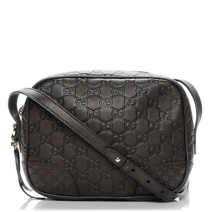 Gucci Guccissima Mini Bree Messenger Bag Chocolate 1 of 7