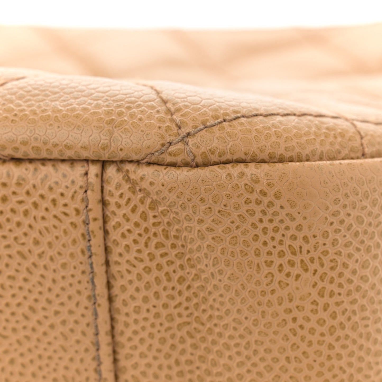 Caviar Quilted Timeless CC Shoulder Bag Beige