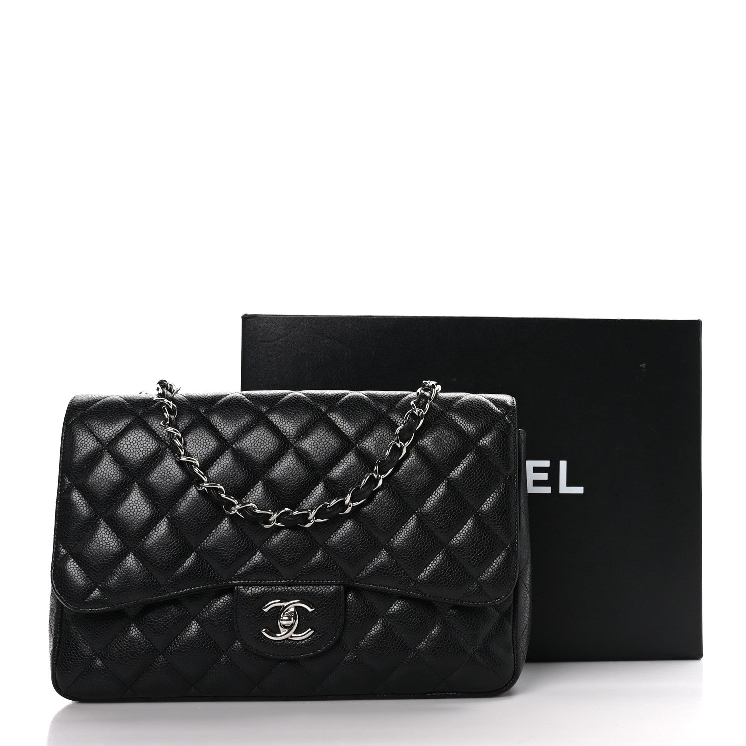 Chanel Caviar Quilted Jumbo Single Flap Black 10 of 10