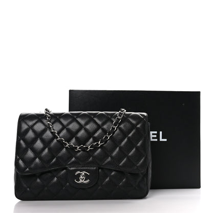 Chanel Caviar Quilted Jumbo Single Flap Black 10 of 10