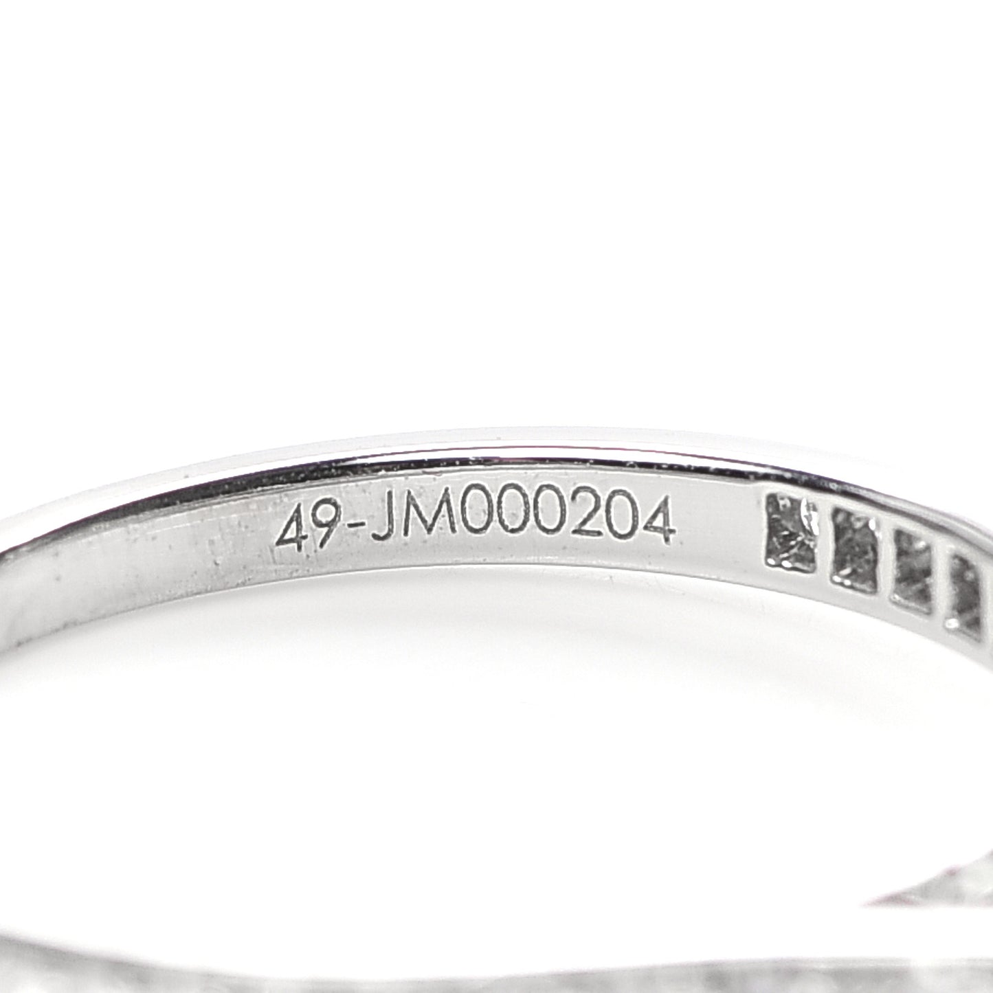 Platinum Diamond .32ct Romance Solitaire Ring 49 4.75
