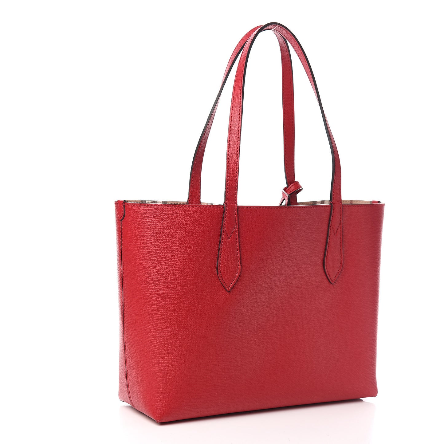 Haymarket Check Small Reversible Tote Poppy Red
