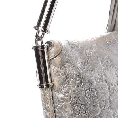 Gucci Guccissima Small Britt Tassel Shoulder Bag Silver 13 of 18