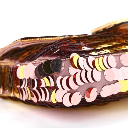Fendi Sequin Paillettes Vitello Laminato Striped Baguette 1997 Multicolor 9 of 11