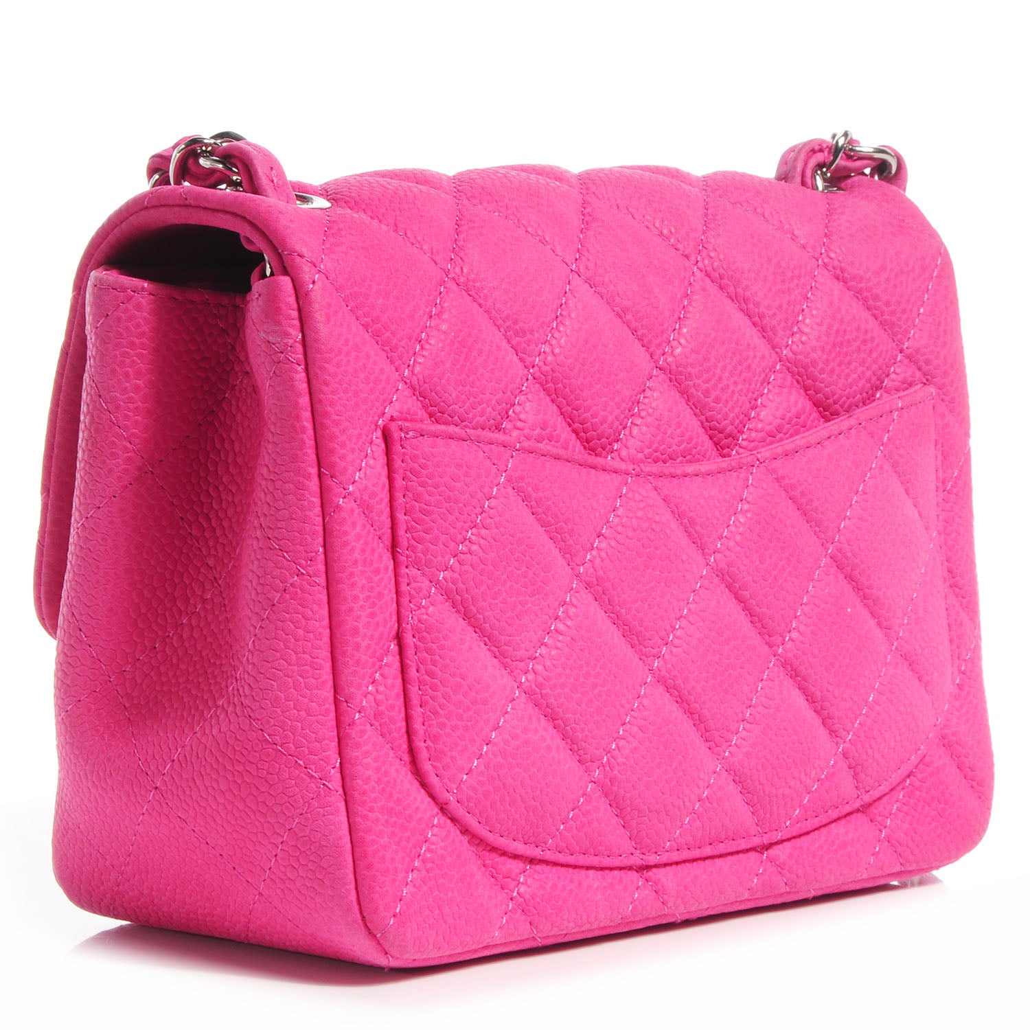 Chanel Iridescent Caviar Quilted Mini Square Flap Hot Pink EXCESS 2 of 7