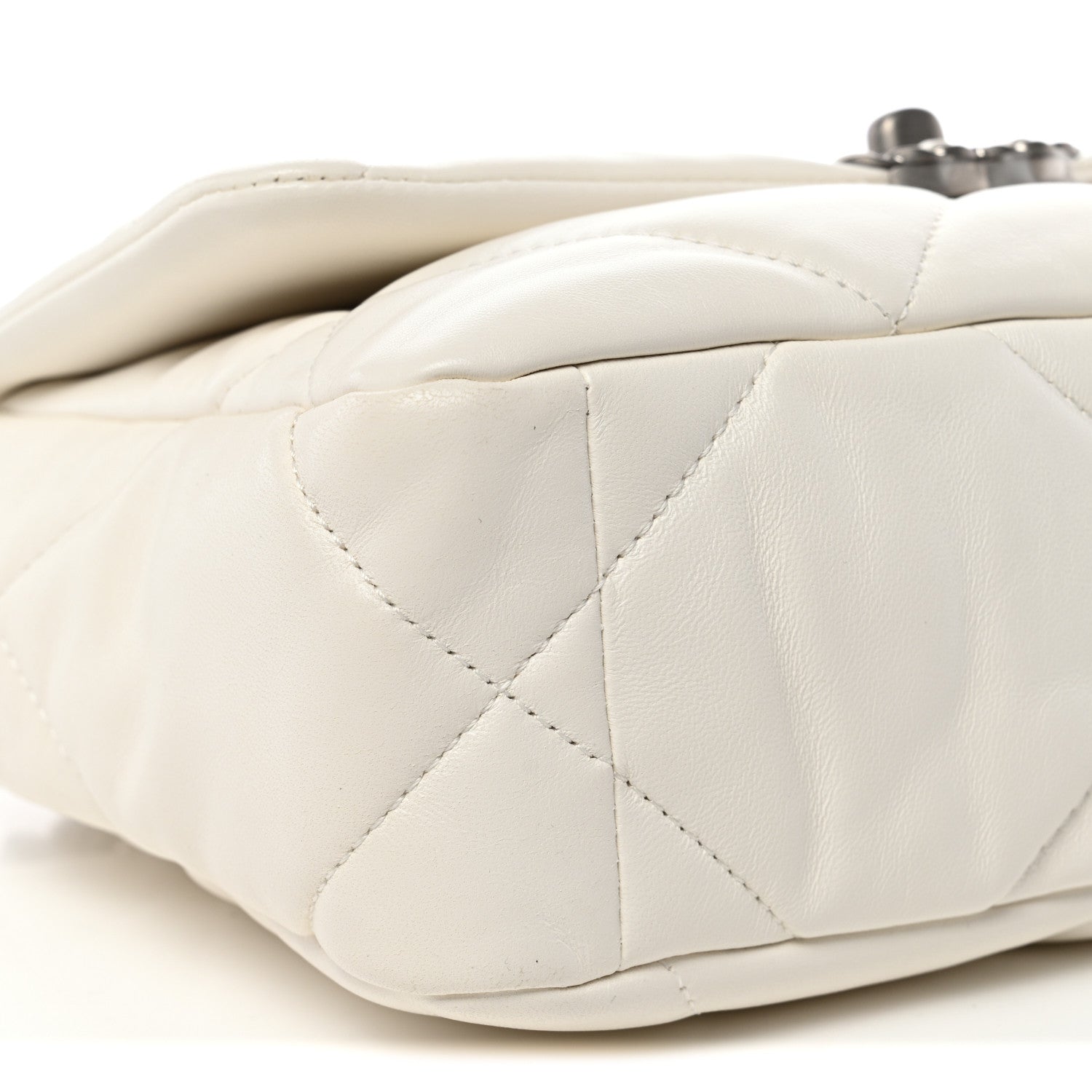Chanel Lambskin Quilted Medium Chanel 19 Flap White White 9 of 10