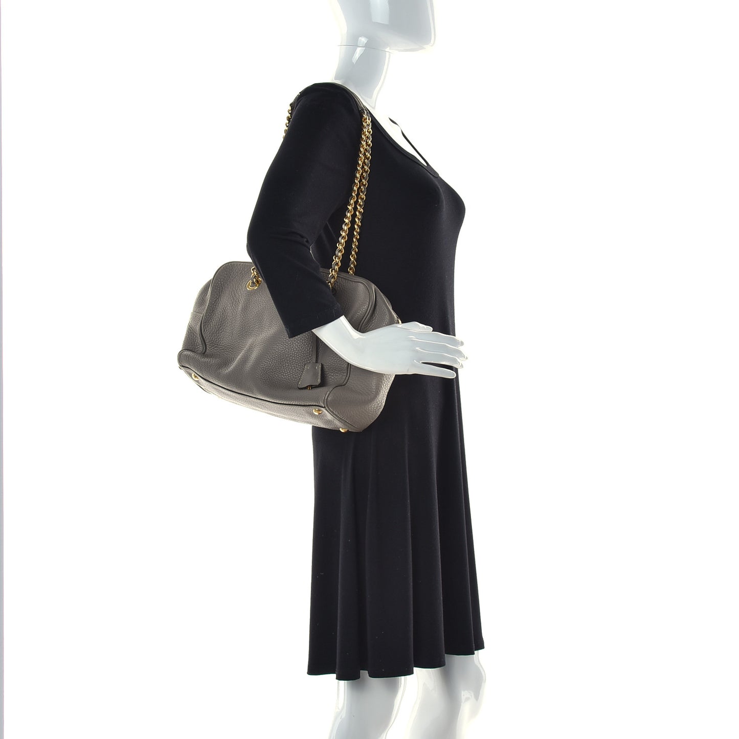 Vitello Daino Chain Satchel Argilla