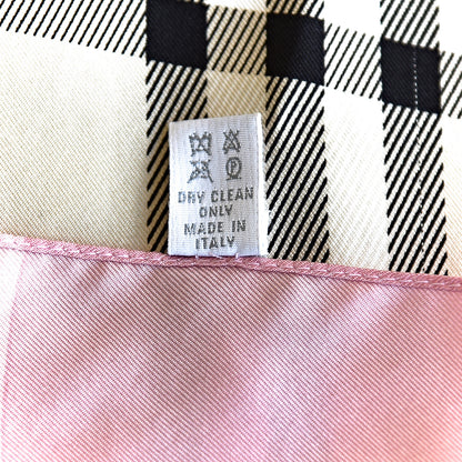 Burberry Silk Check Print Scarf Pink Beige 4 of 4