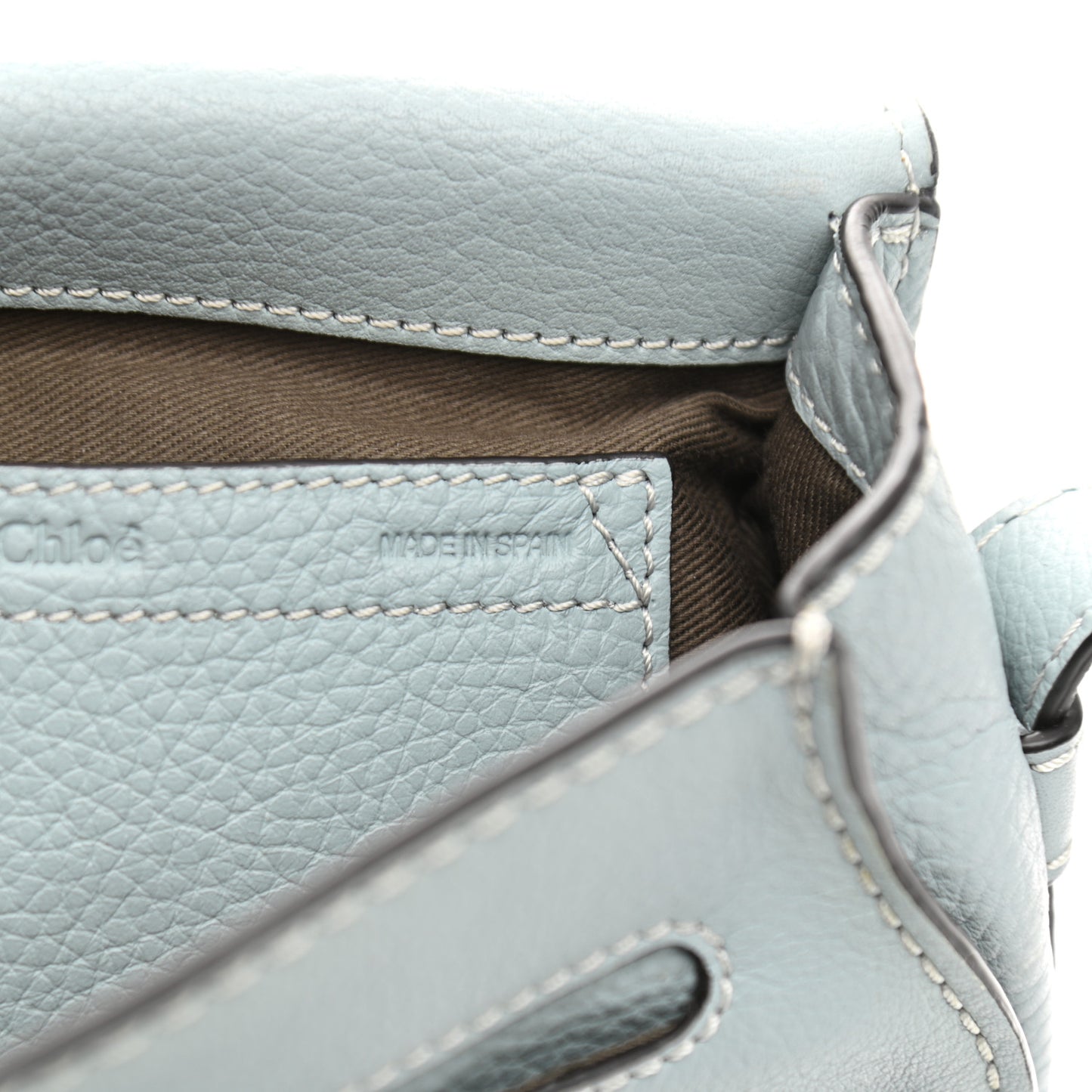 Calfskin Mini Marcie Round Crossbody Bag Faded Blue