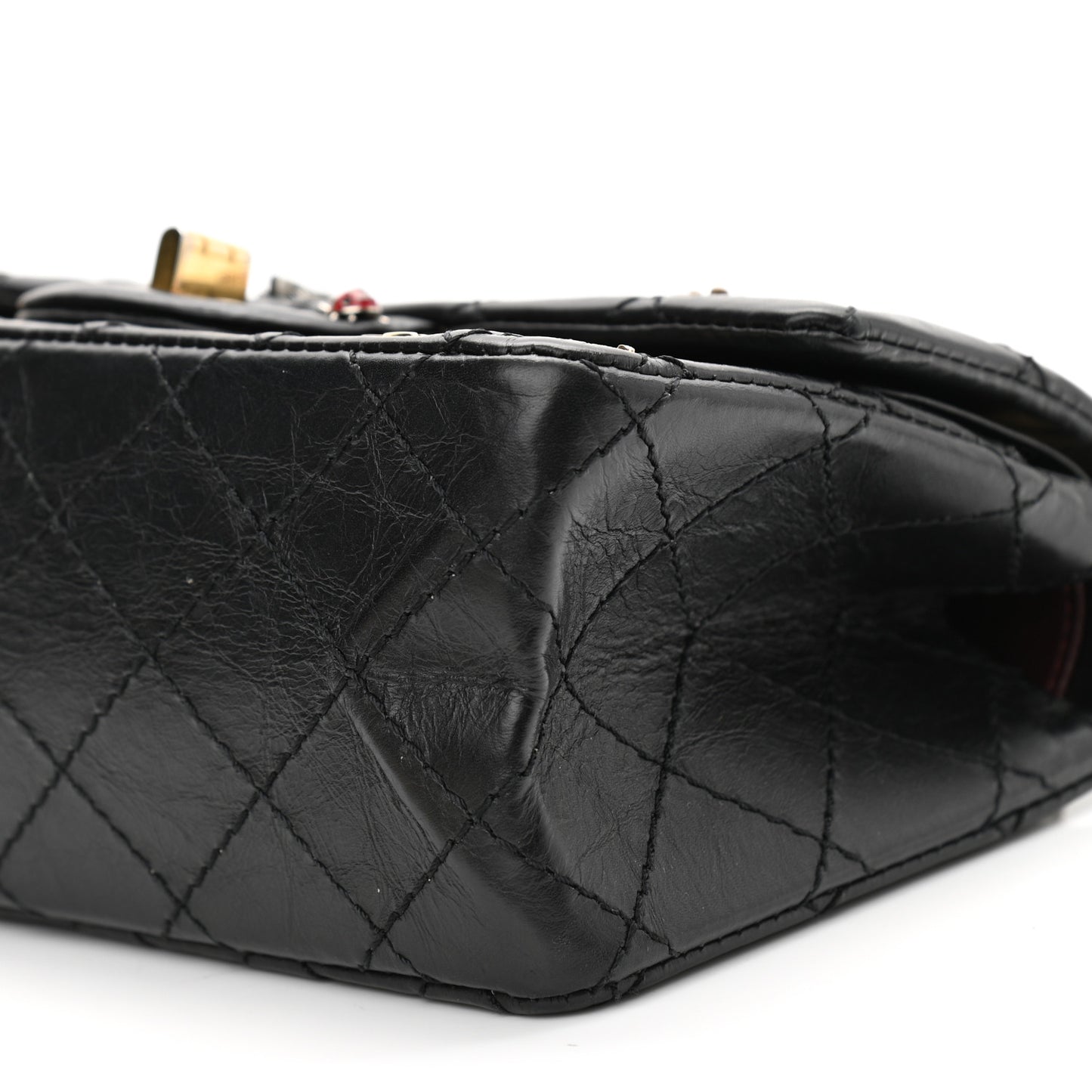 Aged Calfskin Lucky Charms 2.55 Reissue 224 Flap Black