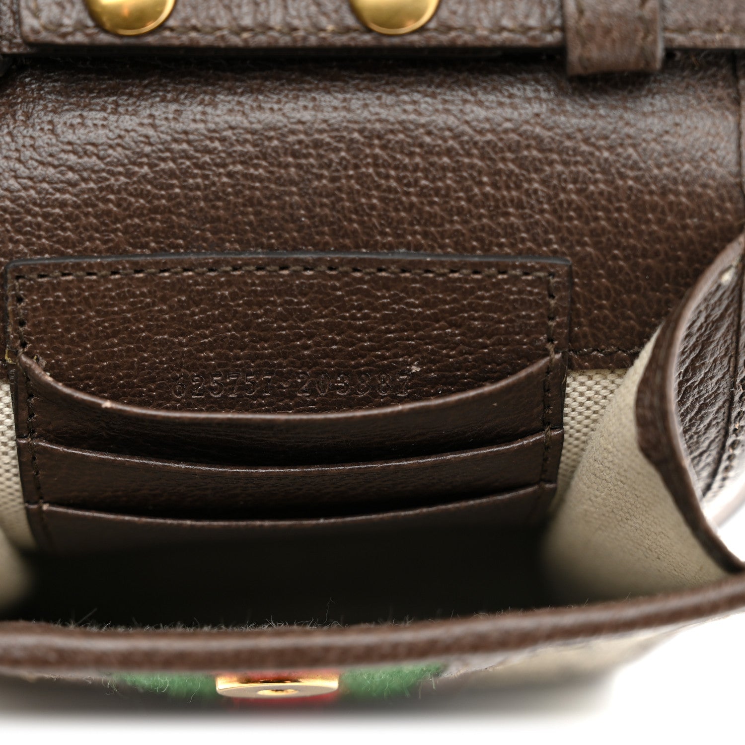 Gucci GG Supreme Monogram Web Mini Ophidia Crossbody Bag Beige New Acero Acero 7 of 11