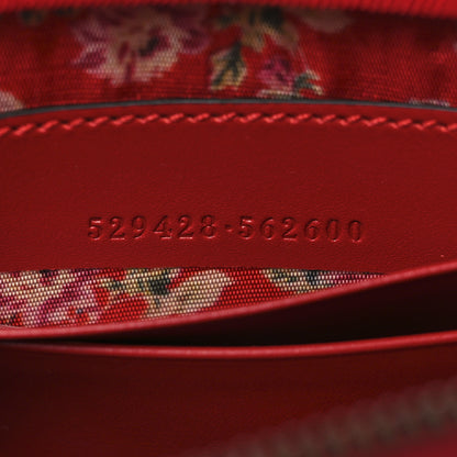 Gucci Patent Rubber Game Patch Logo Belt Bag 95 38 Hibiscus Red 7 of 11