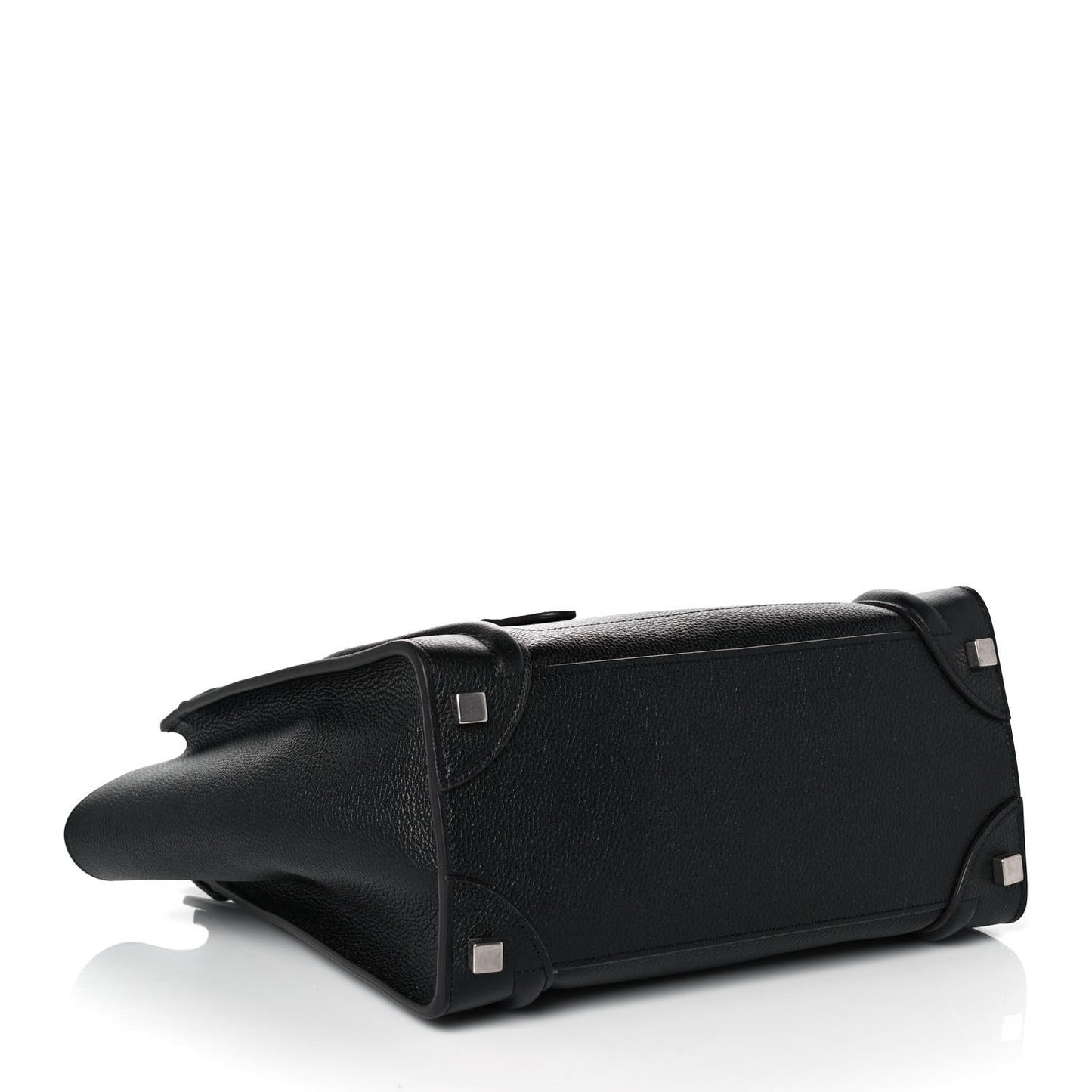 Drummed Calfskin Micro Luggage Black