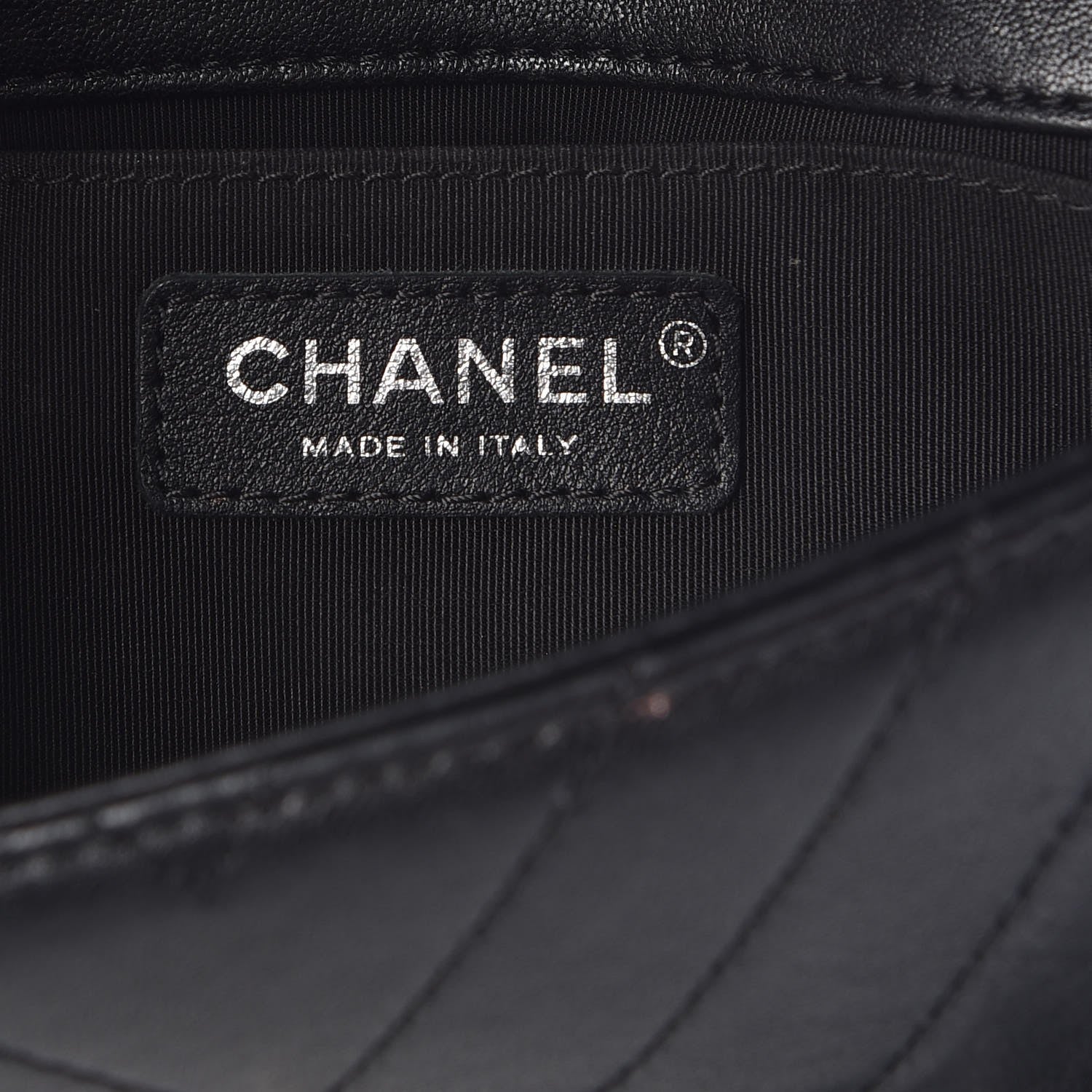 Chanel Sheepskin Chevron Quilted Studded Mini Flap Black 6 of 7